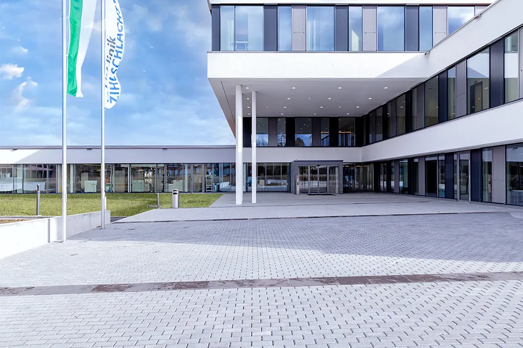 Aussenansicht des Kantonsspitals Münsterlingen, wo die Frührehabilitationsstation Bodan untergebracht ist.