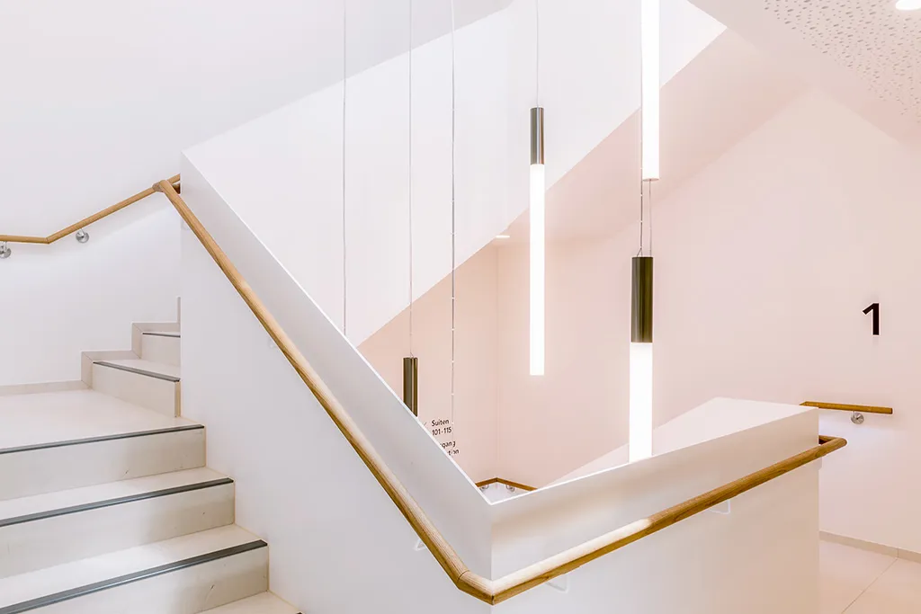 Treppenaufgang in der Station Oasis.